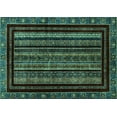 thumbnail image 1 of Ahgly Company Indoor Rectangle Abstract Turquoise Blue Modern Area Rugs, 8' x 10', 1 of 4