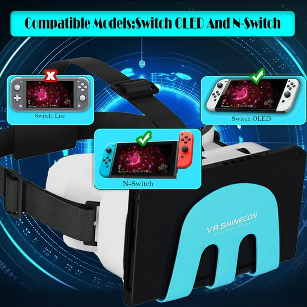 Casque VR pour Switch et VR Switch OLED Réalité Virtuelle Lunettes Switch  VR 3D de Jeu Anniversaire et Noël 