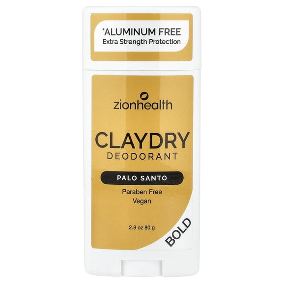 Zion Health Clay Dry Bold Deodorant Stick 2.8 oz Palo Santo