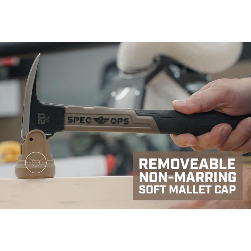 Spec Ops Tools 20 oz Smooth Face Claw Hammer 16 in. Fiberglass Handle
