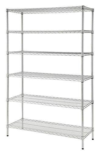 Chrome Finish Commercial Shelving Unit, Hdx Black 5 Tier Steel Wire Shelving Unit Weight