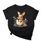thumbnail image 1 of Tops de Cuello Alto para las Mujeres Amante Impreso Camiseta Cuello Redondo Manga Corta, Poliéster Spandex, 1 of 7