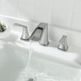 thumbnail image 3 of PARLOS Waterfall Widespread Two Handles Bathroom Sink Faucet , Brushed Nickel, 3 of 11