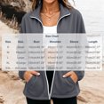 thumbnail image 4 of CBASIHI Womens Polar Fleece Jackets with Pockets Lightweight Fall Casual Long Sleeve Zip Up Coats Gray S, 4 of 6