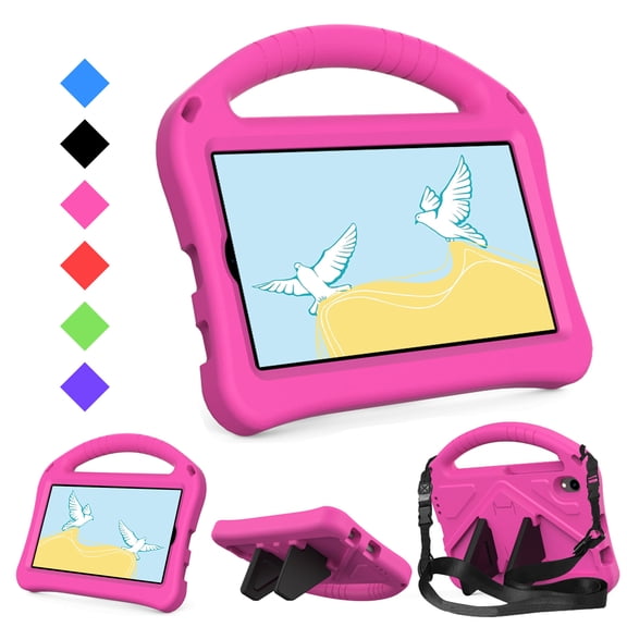 Mynvo Cover for Walmart Onn 8.1 inch Tablet Case for Kids, Silicone Shockproof Handle Stand Protective Case for Onn. 8.1" 2026, Rose