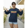 thumbnail image 2 of Passion Slogan W Flames Sweatshirt Women -Image by Shutterstock, Female Small, 2 of 4
