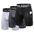 thumbnail image 3 of Compression Shorts for Men, Fitness Sports Running Training Shorts With Pockets Wicking Stretch, 3 of 5