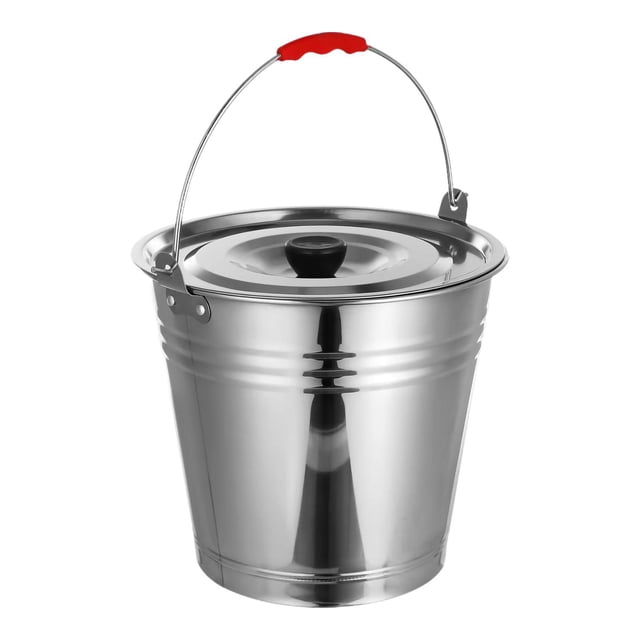 Abbracc Ice Bucket Stainless Steel Bucket with Lid Metal Bucket Liquid Storage Container 36cm 20L
