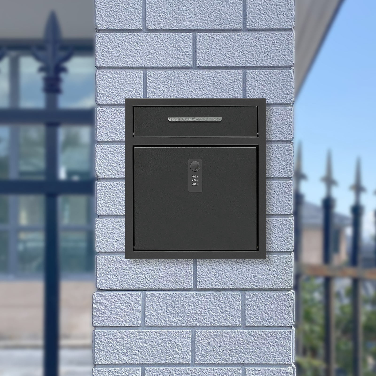 Mailbox, Wall-mounted Mailbox, Mailbox With Combination Lock for Residential Areas, Residential Buildings, Apartments, Commercial Residences (10.51*4.72*12in)