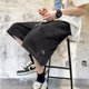 thumbnail image 2 of Pantalones cortos de verano informales de pierna ancha para hombre, pantalones deportivos holgados para gimnasio y playa, ropa de calle coreana con apliques de letras, bermudas Y2K, 2 of 5