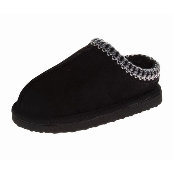 Josmo Kids Cozy Slippers. (Little Kids Big Kids), Black, Size: 1