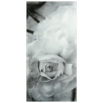 "Dark Ranunculus I A" Frameless Free Floating Reverse Printed Tempered Art Glass Wall Art