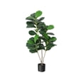 thumbnail image 1 of Artificial faux fiddle leaf fig tree - 4/5/6 ft de altura para indoor home decor con pot, suitable para oficina, sala de estar, bathroom, 1 of 7