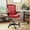 Red Mesh/Black Frame, variant on BizChair Mid-Back Red Mesh Ergonomic Drafting Chair with Adjustable Foot Ring and Flip-Up Arms