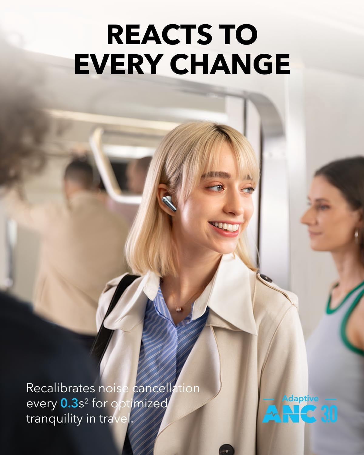 Restored Like New Soundcore Liberty 4 Pro by Anker, Noise Cancelling Wireless Earbuds, 7-Sensor and Real-Time Adaptive Noise Cancelling (Refurbished)