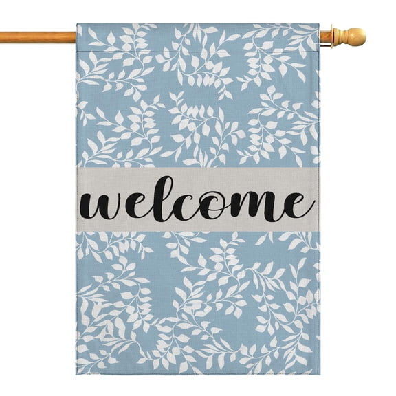 Spring Summer Multicolored Flower Leaves Garden Flag 28x40 Inch Double Side for Outdoor Courtyard Garden Decor Flowers Welcome Holiday Flag for Outside Decoration