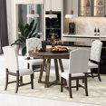 thumbnail image 6 of 5-piece dining set with high-capacity table and chairs - Accommodate more people, 6 of 7