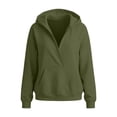 thumbnail image 4 of QQZ 2026 Fall Winter Wrap V Neck Pullover Hoodies For Women, Loose Sweatshirt For Women, Comfy Hoodies For Women With Kangaroo Pocket, 4 of 7