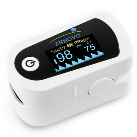 Innovo Premium Fingertip Pulse Oximeter Blood Oxygen Monitor with Plethysmograph and Perfusion