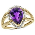 thumbnail image 2 of Star K � Pear Shape 11x8mm Genuine Amethyst Halo Split Shank Big Stone Ring, 2 of 9