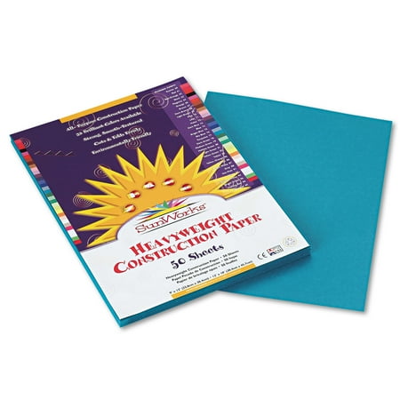 UPC: 0045173077039 | SunWorks PAC7703 Construction Paper 50 / Pack Turquoise
