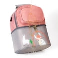thumbnail image 4 of Mochila térmica para biberón, portátil, con patrón de alpaca, linda mochila de viaje para mamá, para leche materna, color rosa, 4 of 5