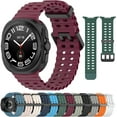 thumbnail image 1 of KOMI Compatible avec Samsung Galaxy Watch 7 Ultra 47mm Bracelet (2024), Bracelet en Silicone Doux Respirant Réglable pour Samsung Galaxy Watch 7 Ultra Hommes Femmes Rouge Vin, 1 of 5