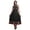 Black1, variant on Dark Gray Floral Anarkali Dress Mandarin Collar Sleeveless Kurtis for Women Print Maxi Dress Large