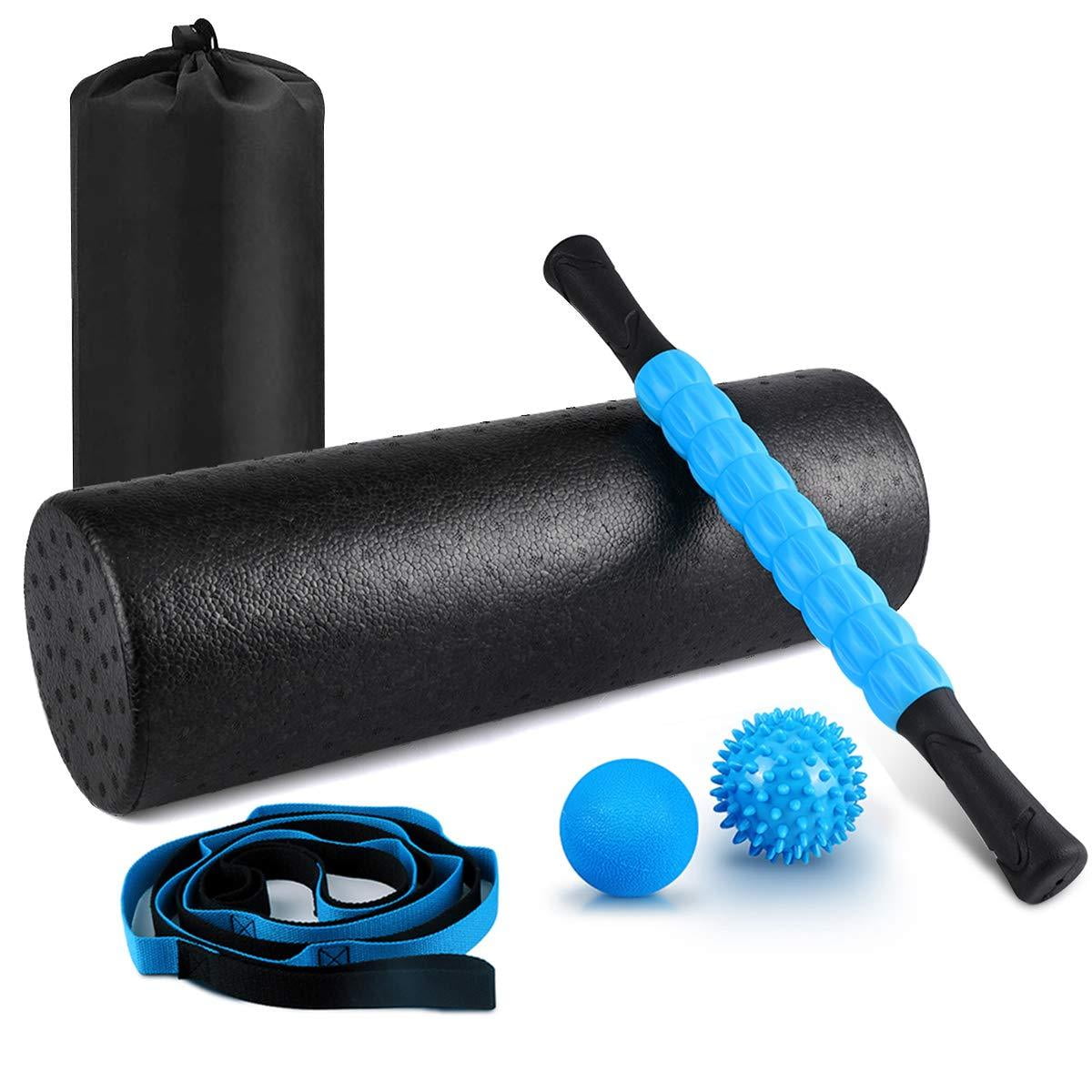 1 Set Roll Medium Faszienrolle Massagerolle Fitness Sport Yoga Pilates Black 