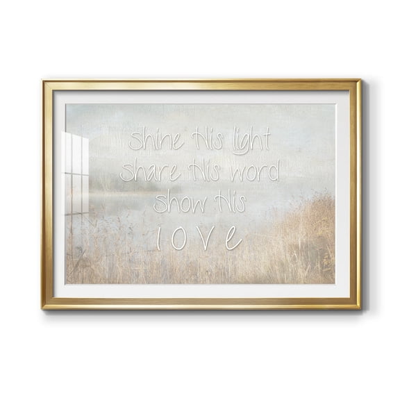 Shine His Light Premium Framed Print - Ready to Hang