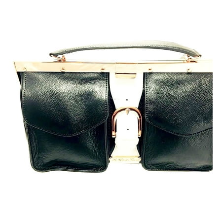 La Gioe Di Toscana Black Leather Handbag Extra Large La Gioe Di Toscana Black Leather Handbag Extra Large
