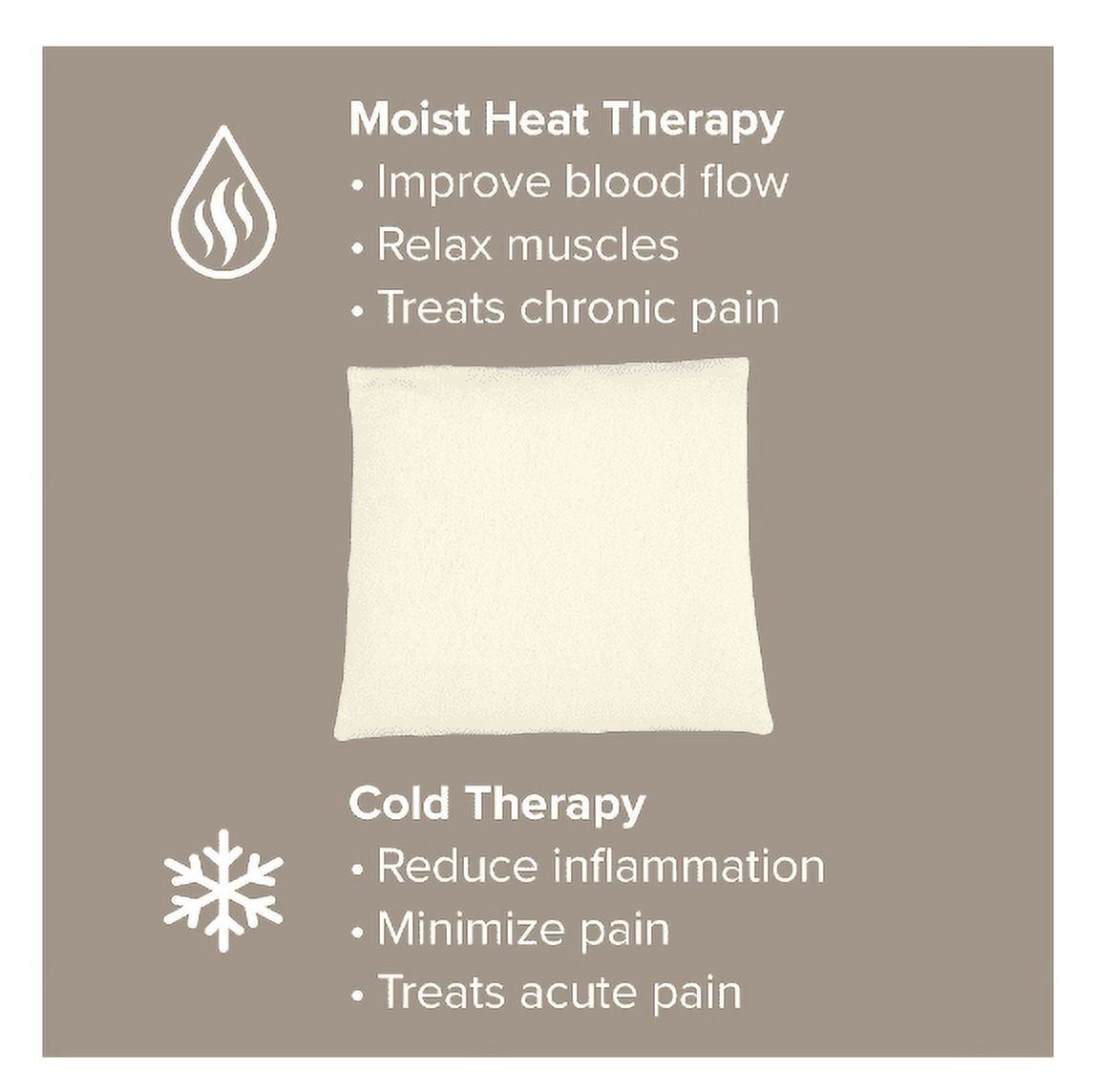 Bed Buddy Microwaveable Heating Pad with Lavender for Back & Neck Pain, Chamomile Scented, White