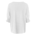 thumbnail image 6 of Godom Women's 2025 Fashion Tops 3/4 Length Sleeve Business Casual Blouses Summer Tees Shirts, 6 of 7