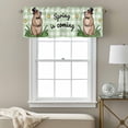 thumbnail image 3 of Groundhog Day Valance Curtain for Windows Spring Is Coming Cartoon Groundhog Stars Grass Green Plaid Rod Pocket Curtain Valances Short Window Treatments for Kitchen Bathroom Laundry 42 x 12 Inch, 3 of 9