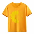 thumbnail image 4 of PINQI Girls Summer Sunflower T Shirt Cute Flower Graphic Kids Short Sleeve Tops Crewneck Loose Tee Casual Basic Tshirt, 4 of 4