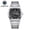 Silver Case Black Surface Steel Belt, variant on Men's watch with large dial, luminous quartz watch, waterproof calendar wristwatch, quartz movement, business trendy men's wristwatch
