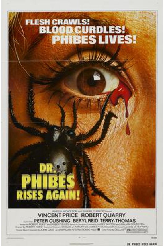 Dr Phibes Rises Again Movie Poster 11inx17in Mini Poster 11x17 poster Color Category: Multi, Unframed, Ages: Adults