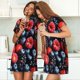 thumbnail image 4 of Easygdp Variety Of Fruits And Berries Camisón de manga corta para mujer, informal, estampado, 4 of 6