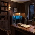 thumbnail image 6 of IdealHouse Wine Bar Cabinet with LED Lights, Coffee Bar Storage, Buffet Sideboard for Dining Room & Kitchen, Oak, 6 of 8