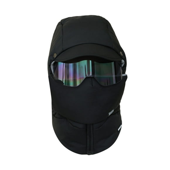 TIELUTT Windproof Full Cover Outdoor Riding with Glasses Winter Windproof Glasses Thermal Thick Hat Men Women Windproof Full Cover with Glasses Youth Neck Guard Weakling Hat Sweat Paintball Goggles Ch