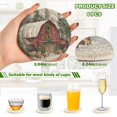 thumbnail image 5 of 6 Pcs Drink Coasters with Holder 3.94in Woven Coasters for Drinks Old Red Barn Coaster Set for Protection Table, 5 of 7