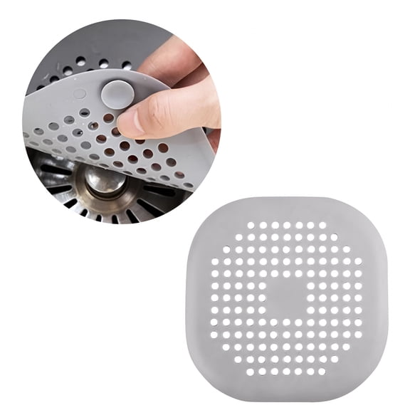ACDANC Hair Drain Catcher Bathtub Tpr Grey 1Set for Bathroom Use Prevent Clogging Bath Tub Drain Hair Catcher
