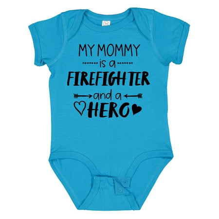 

Inktastic My Mommy is a Firefighter and a Hero Gift Baby Boy or Baby Girl Bodysuit
