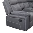 thumbnail image 6 of Aukfa Sectional Sofa Couch,109" Manual Recliner Sofa Chairs with Storage Console for Living Room,Gray, 6 of 10