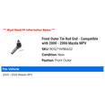 thumbnail image 2 of Front Outer Tie Rod End - Compatible with 2000 - 2006 Mazda MPV 2001 2002 2003 2004 2005, 2 of 2