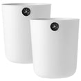 thumbnail image 4 of PP Material Trash Can with Round Hole Design for Home Use White Large Capacity 2Pcs, 4 of 5