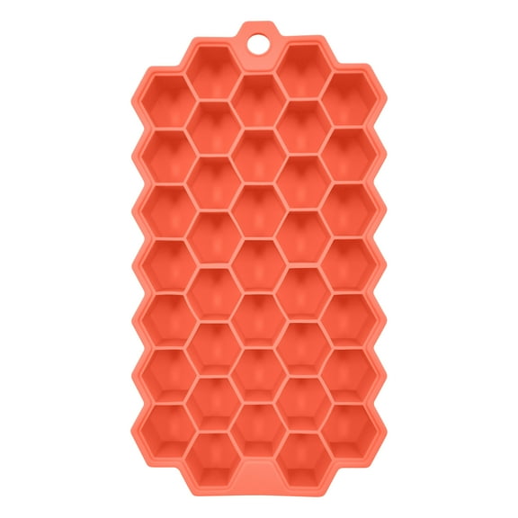 Mainstays, Ice Cube Tray, Silicone Hexagon Ice Tray, Melon, silicone, great for freezer use.