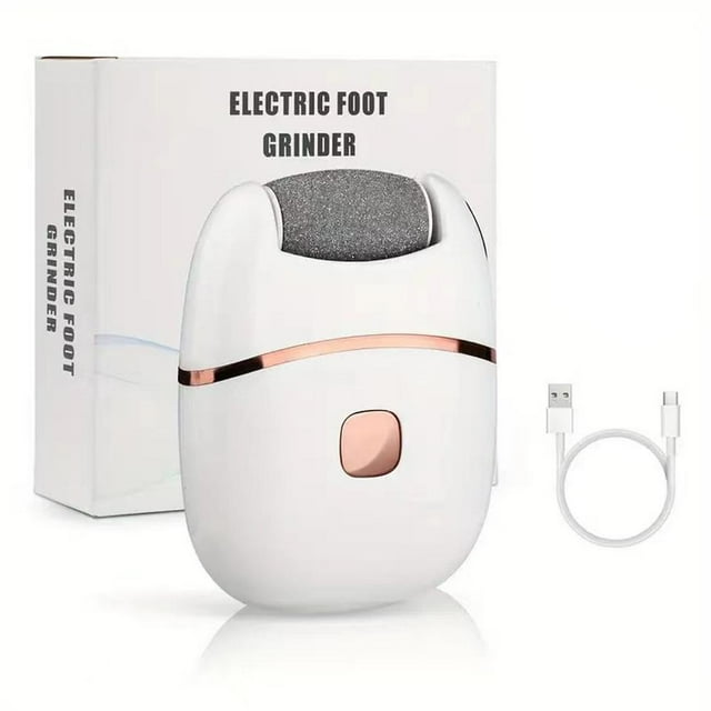 SmoothGlide Rechargeable Electric Foot File, Professional Pedicure Tool for Callus Removal, Exfoliates Dry & Dead Skin, Ergonomic Design, USB Fast Charging for Men & Women