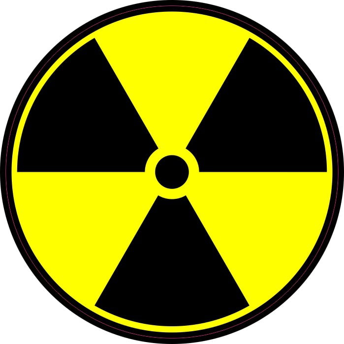 Ride in Style Nuclear Radiation Warning Sign Sticker Decal 4 x 4 