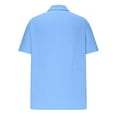 thumbnail image 5 of Sales Or Clearance JXMVOJ Men's Short Sleeve Shirt, Button-Down Casual Polo, Solid Color Beach Shirt, Lightweight Summer Top, Fashionable Collared Shirt, 5 of 6